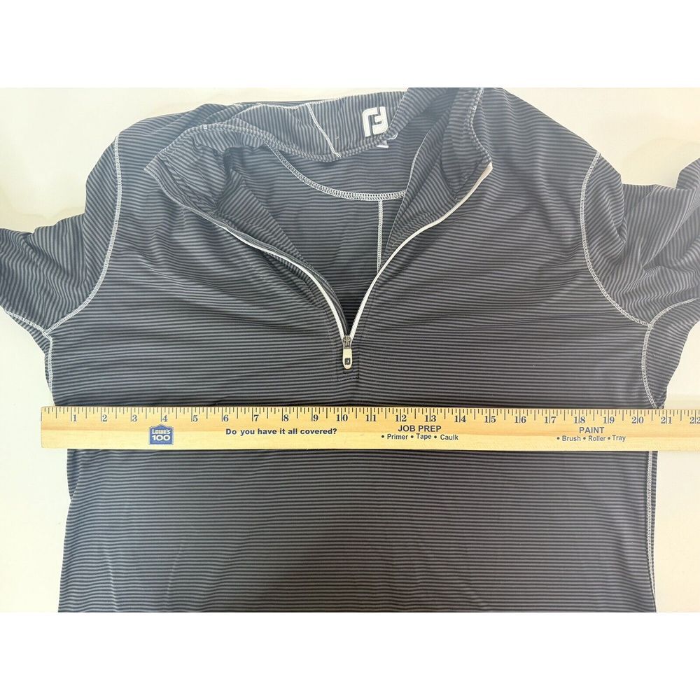 FootJoy 1/4 Zip Men's Large Golf Pullover‎ Jacket Stretch Athletic Logo Gray - Picture 6 of 8